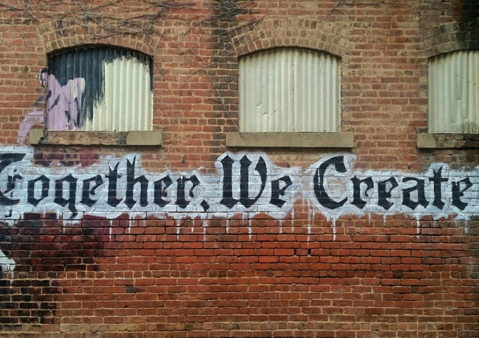 Graffiti "Together, We Create!"