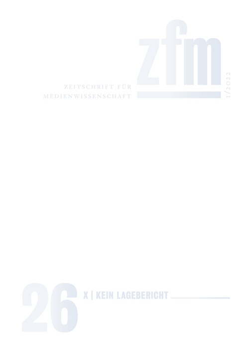 Cover ZfM 26, Thema X | Kein Lagebericht