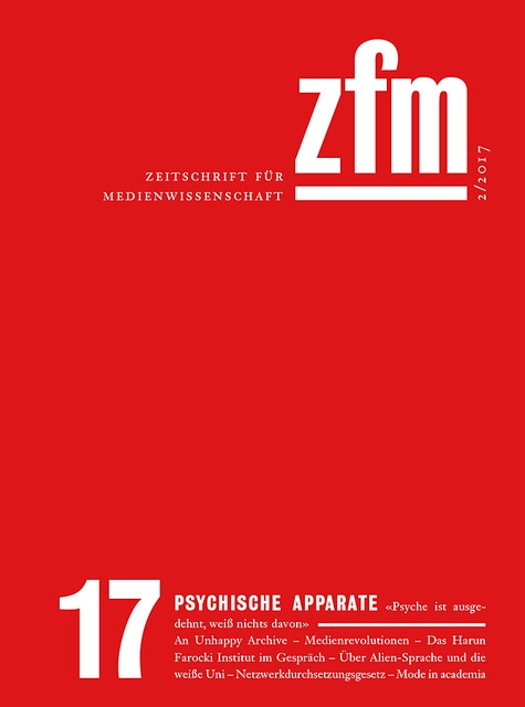 Cover ZfM 17, Thema Psychische Apparate