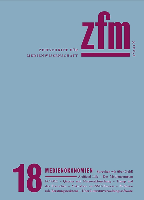 Cover ZfM 18, Thema Medienökonomien