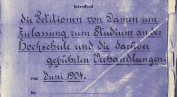 Petition 1904, Archiv UdK Berlin (Auschnitt)